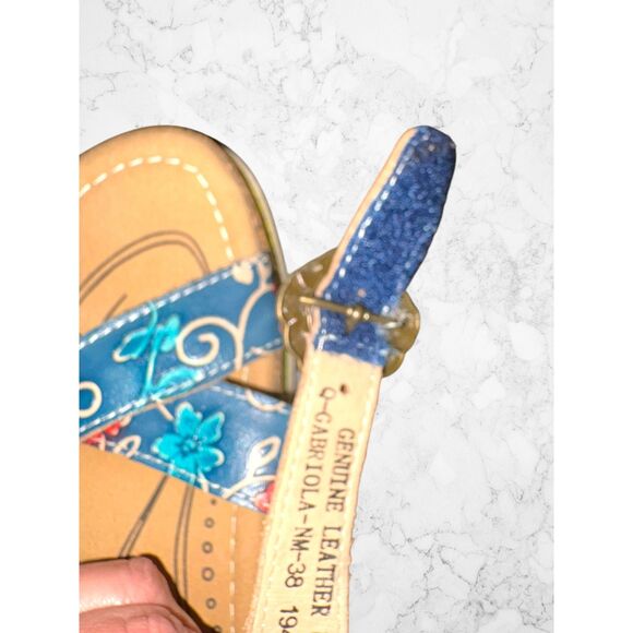 L’Artiste Floral Leather Comfort Sandals 38 - Picture 3 of 8